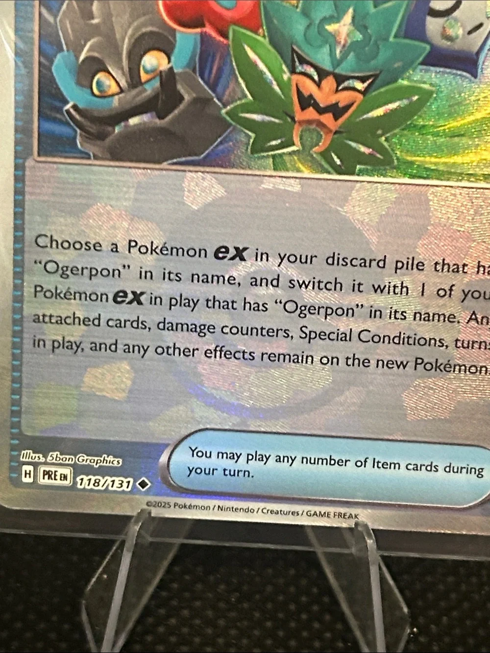 Pokemon‎ Ogre’s Mask Pokeball 118/131 Holo from Prismatic Evolutions M/NM